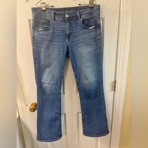 American Eagle Kick Boot Blue Women's Jeans